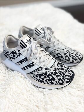Adidas Women’s Knit Running Sneakers - Leopard Print